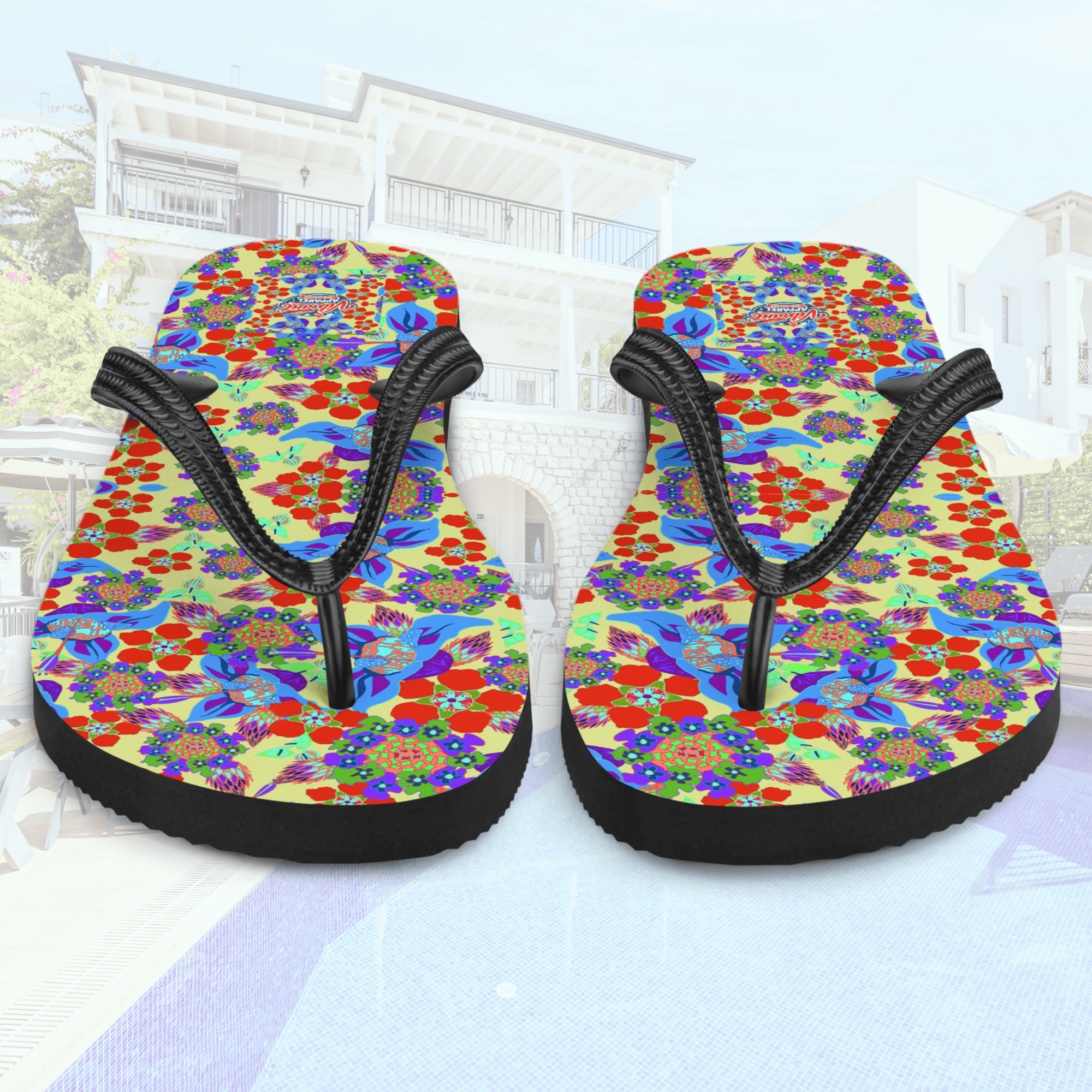 Vibrant Apparel New Zealand Floral Flip Flops | Vibrant Summer Sandals