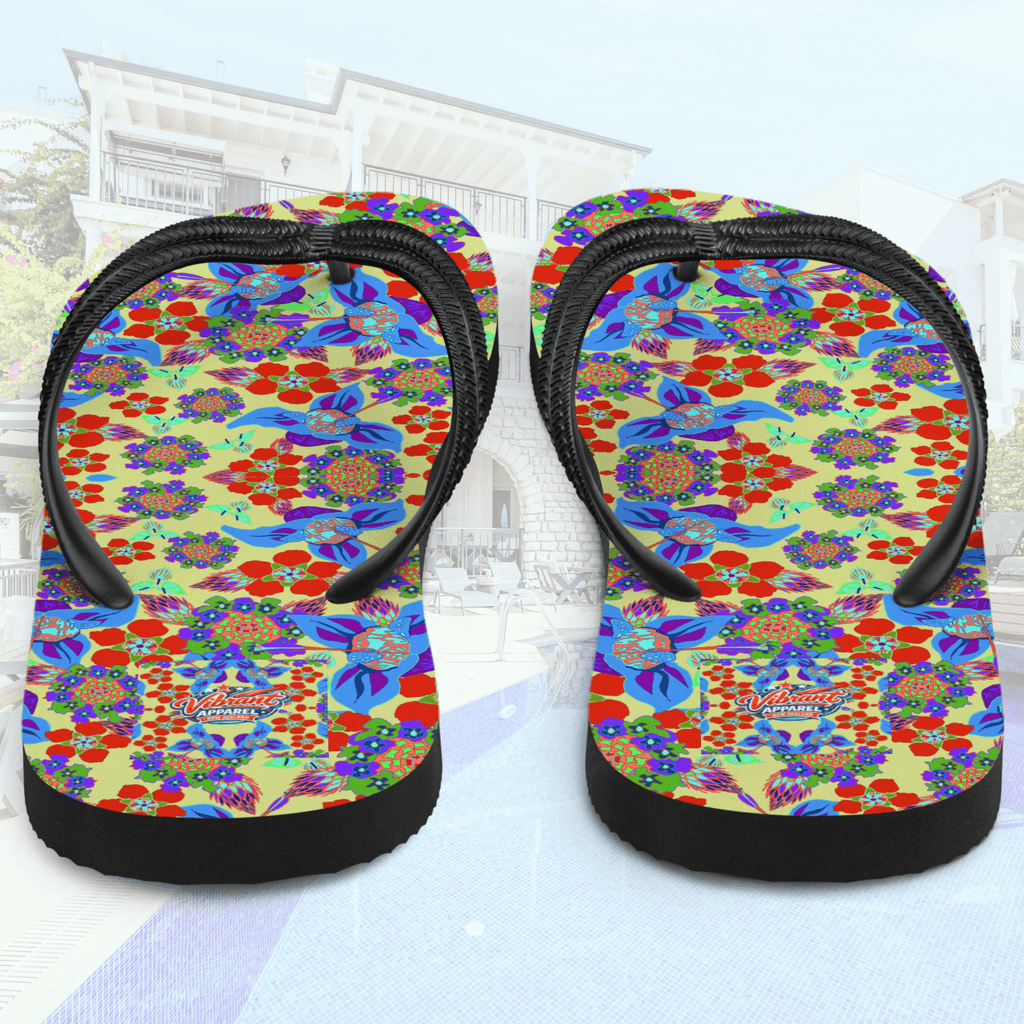Vibrant Apparel New Zealand Floral Flip Flops | Vibrant Summer Sandals
