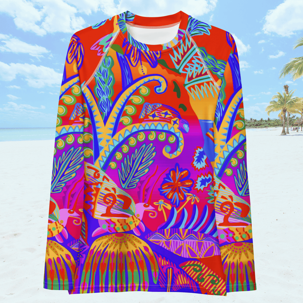 Vibrant Apparel New Zealand CUT-SEW Women's Tropical Rash Guard | UPF 50+ Long Sleeve | Vibrant Apparel NZ