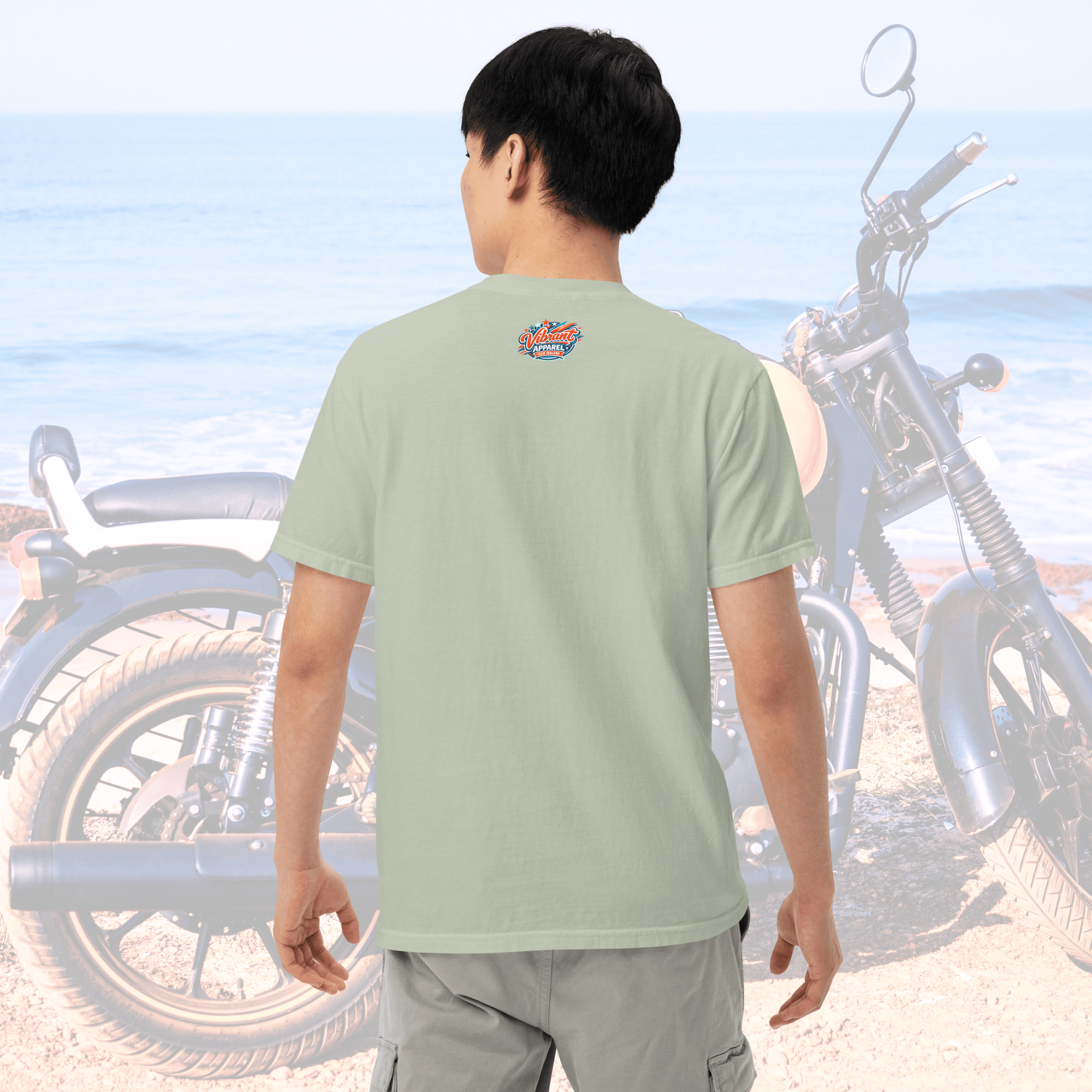 Vibrant Apparel New Zealand T-SHIRT Beagle Dog Motorcycle Graphic Tee | Vibrant Apparel NZ