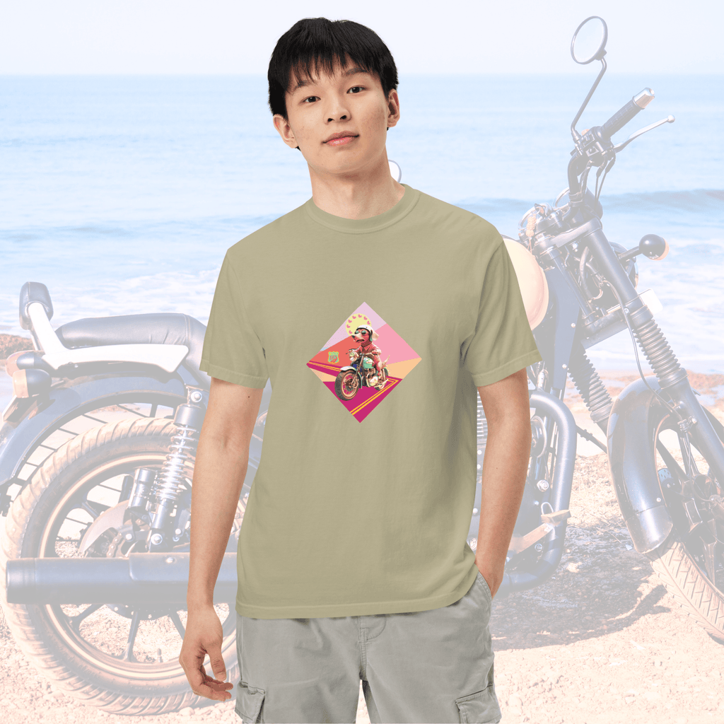 Vibrant Apparel New Zealand T-SHIRT Beagle Dog Motorcycle Graphic Tee | Vibrant Apparel NZ