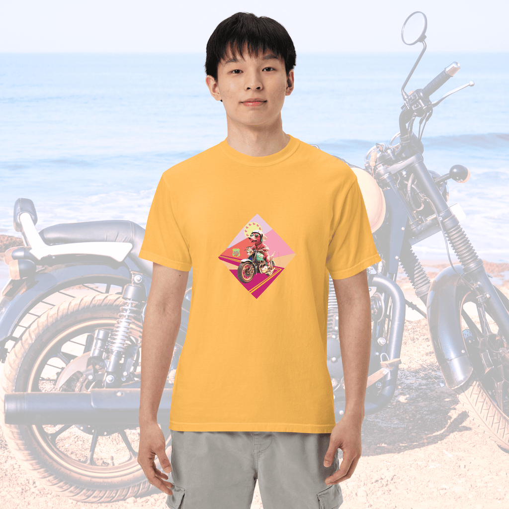 Vibrant Apparel New Zealand T-SHIRT Beagle Dog Motorcycle Graphic Tee | Vibrant Apparel NZ
