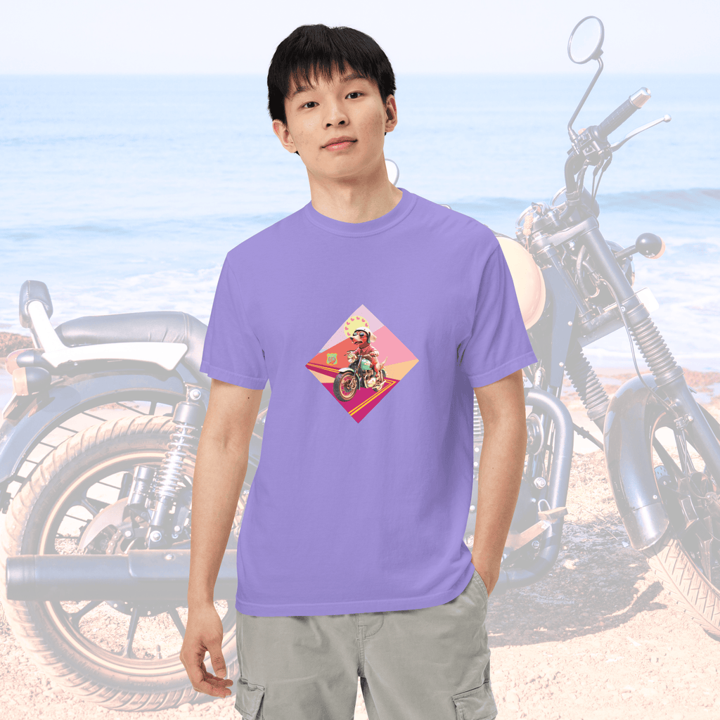 Vibrant Apparel New Zealand T-SHIRT Beagle Dog Motorcycle Graphic Tee | Vibrant Apparel NZ