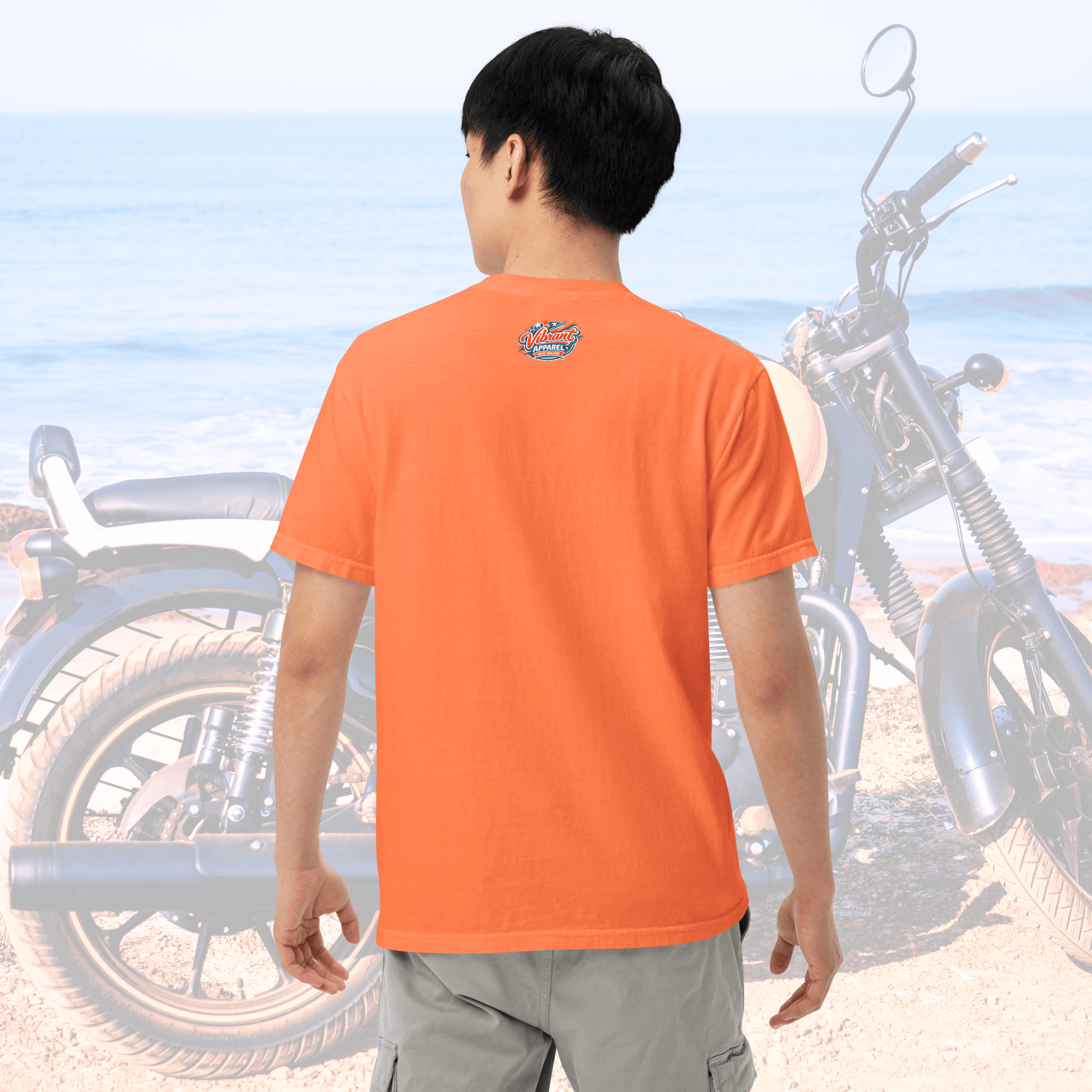 Vibrant Apparel New Zealand T-SHIRT Beagle Dog Motorcycle Graphic Tee | Vibrant Apparel NZ