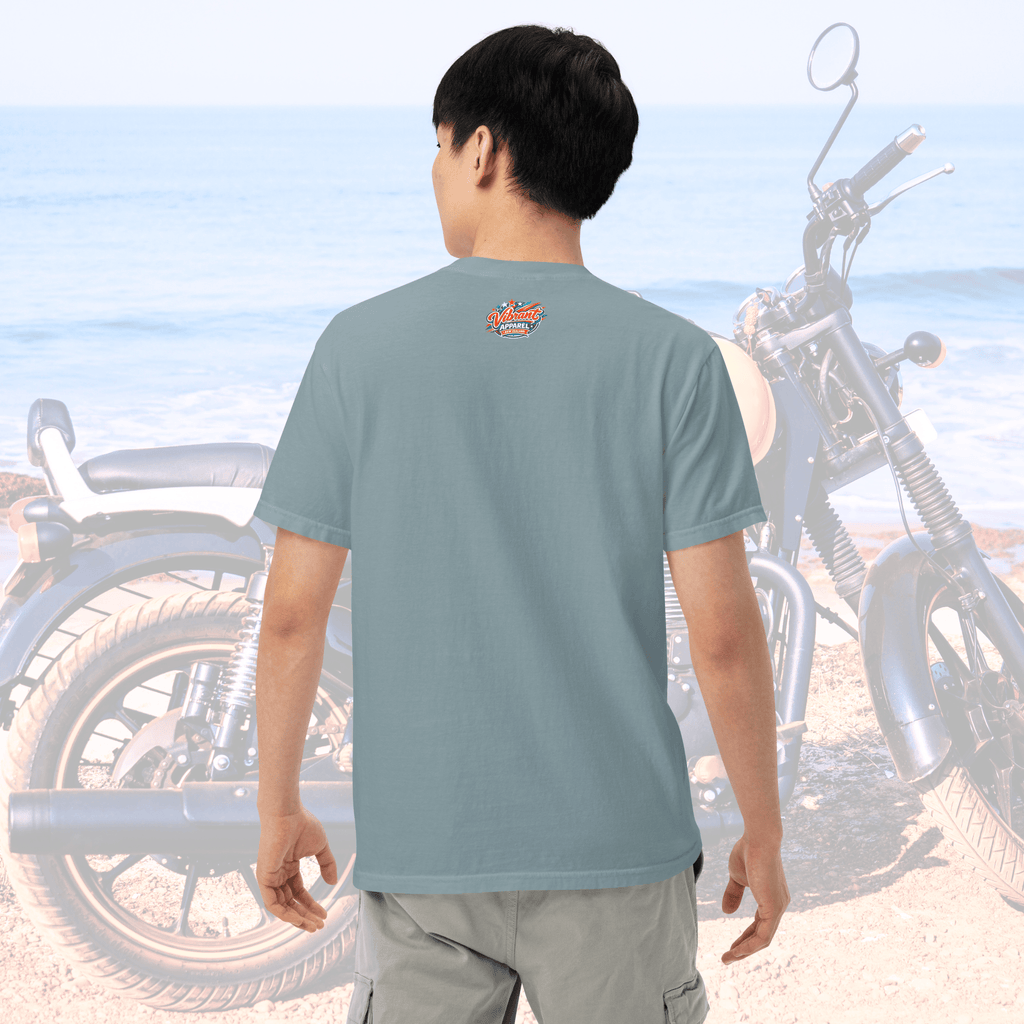 Vibrant Apparel New Zealand T-SHIRT Beagle Dog Motorcycle Graphic Tee | Vibrant Apparel NZ