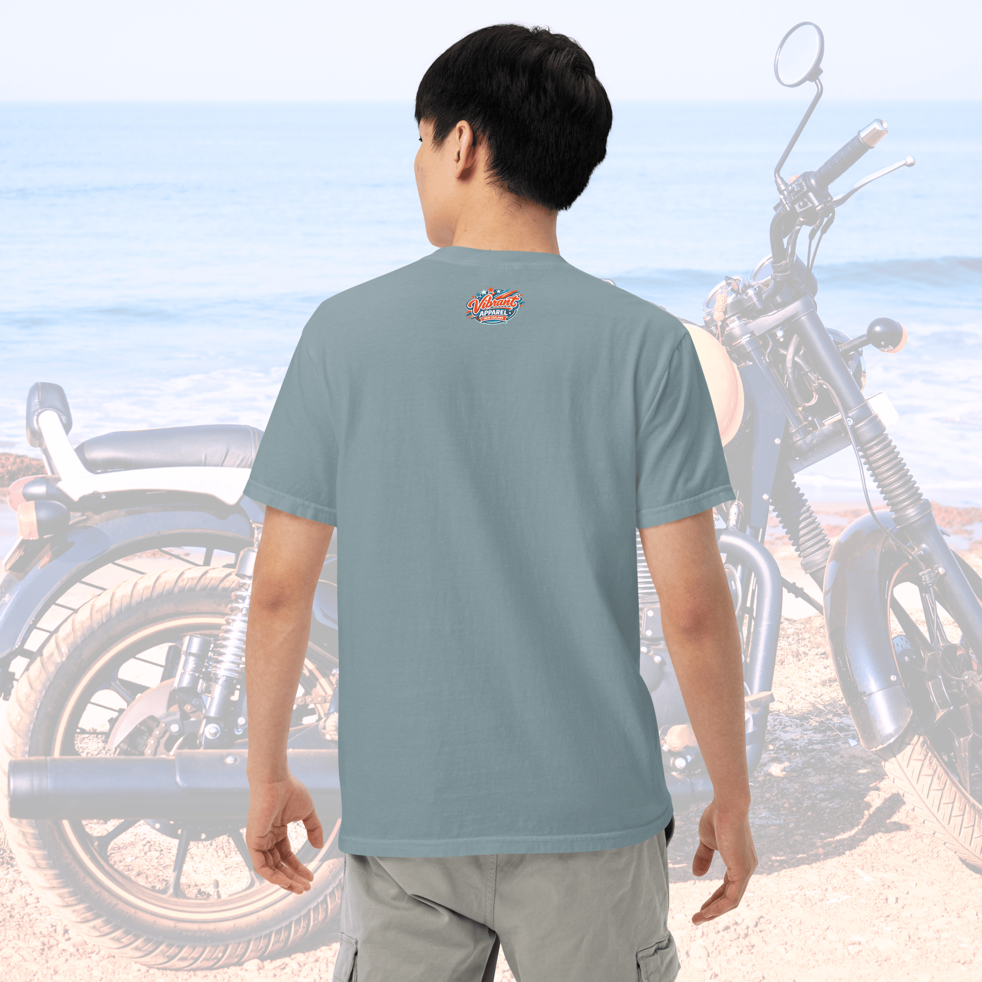 Vibrant Apparel New Zealand T-SHIRT Beagle Dog Motorcycle Graphic Tee | Vibrant Apparel NZ
