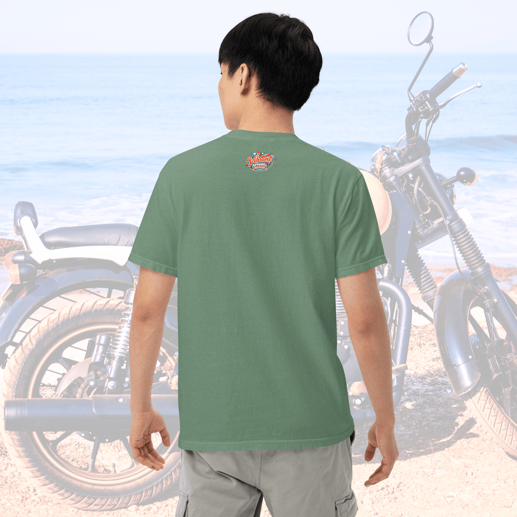 Vibrant Apparel New Zealand T-SHIRT Beagle Dog Motorcycle Graphic Tee | Vibrant Apparel NZ