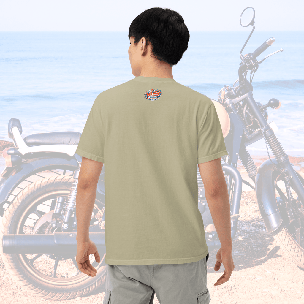 Vibrant Apparel New Zealand T-SHIRT Beagle Dog Motorcycle Graphic Tee | Vibrant Apparel NZ