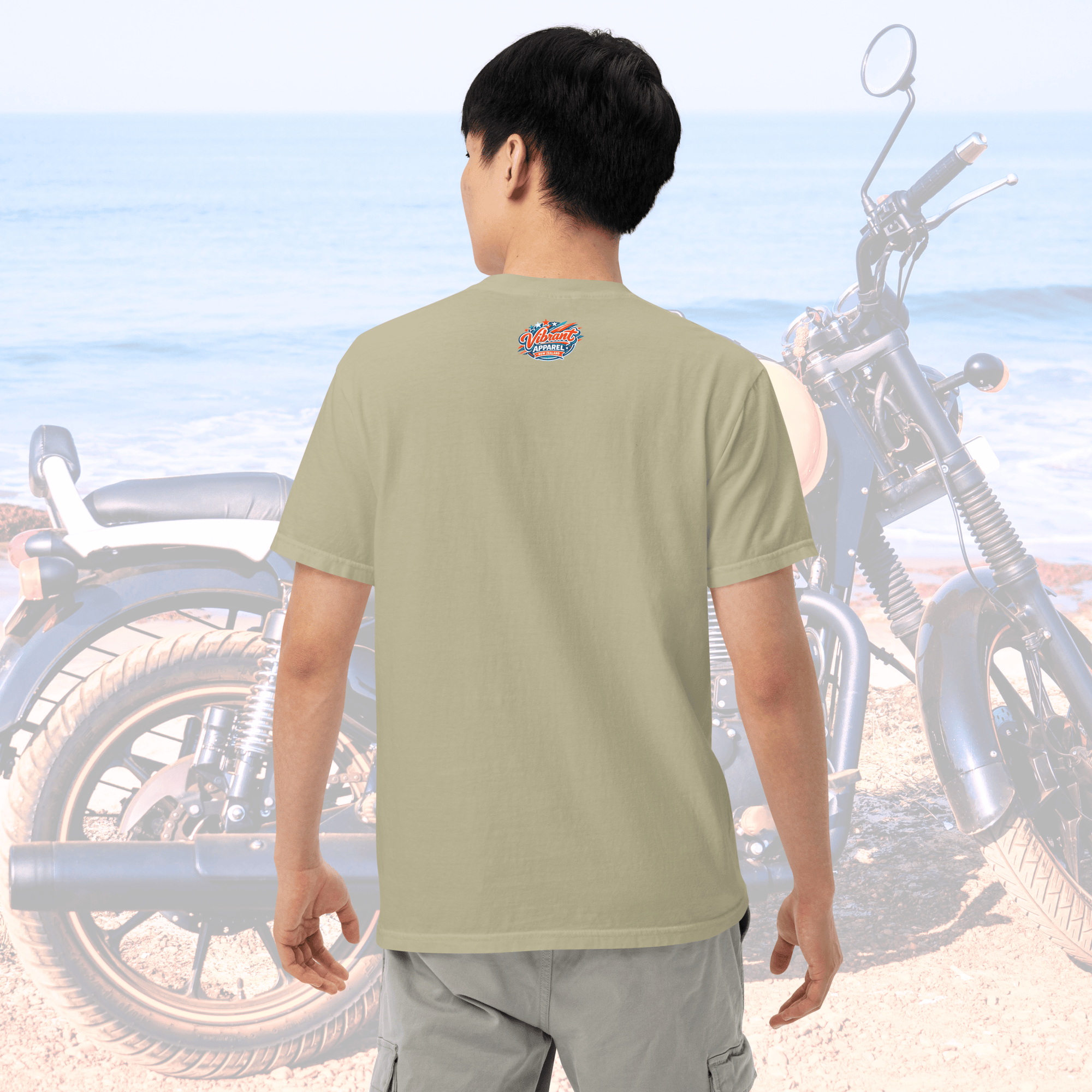 Vibrant Apparel New Zealand T-SHIRT Beagle Dog Motorcycle Graphic Tee | Vibrant Apparel NZ