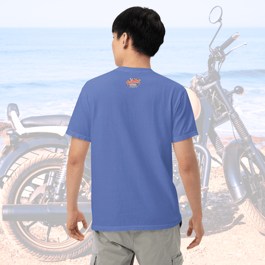 Vibrant Apparel New Zealand T-SHIRT Beagle Dog Motorcycle Graphic Tee | Vibrant Apparel NZ