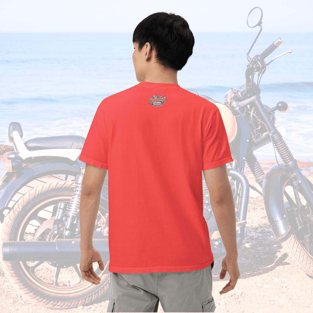 Vibrant Apparel New Zealand T-SHIRT Beagle Dog Motorcycle Graphic Tee | Vibrant Apparel NZ