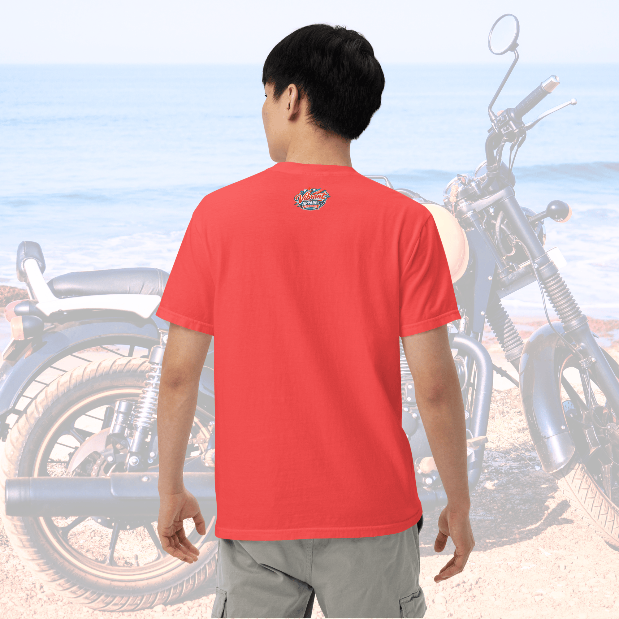 Vibrant Apparel New Zealand T-SHIRT Beagle Dog Motorcycle Graphic Tee | Vibrant Apparel NZ