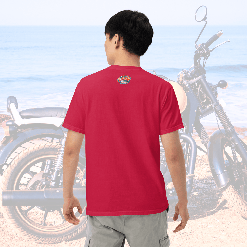 Vibrant Apparel New Zealand T-SHIRT Beagle Dog Motorcycle Graphic Tee | Vibrant Apparel NZ