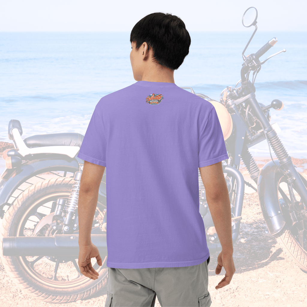 Vibrant Apparel New Zealand T-SHIRT Beagle Dog Motorcycle Graphic Tee | Vibrant Apparel NZ