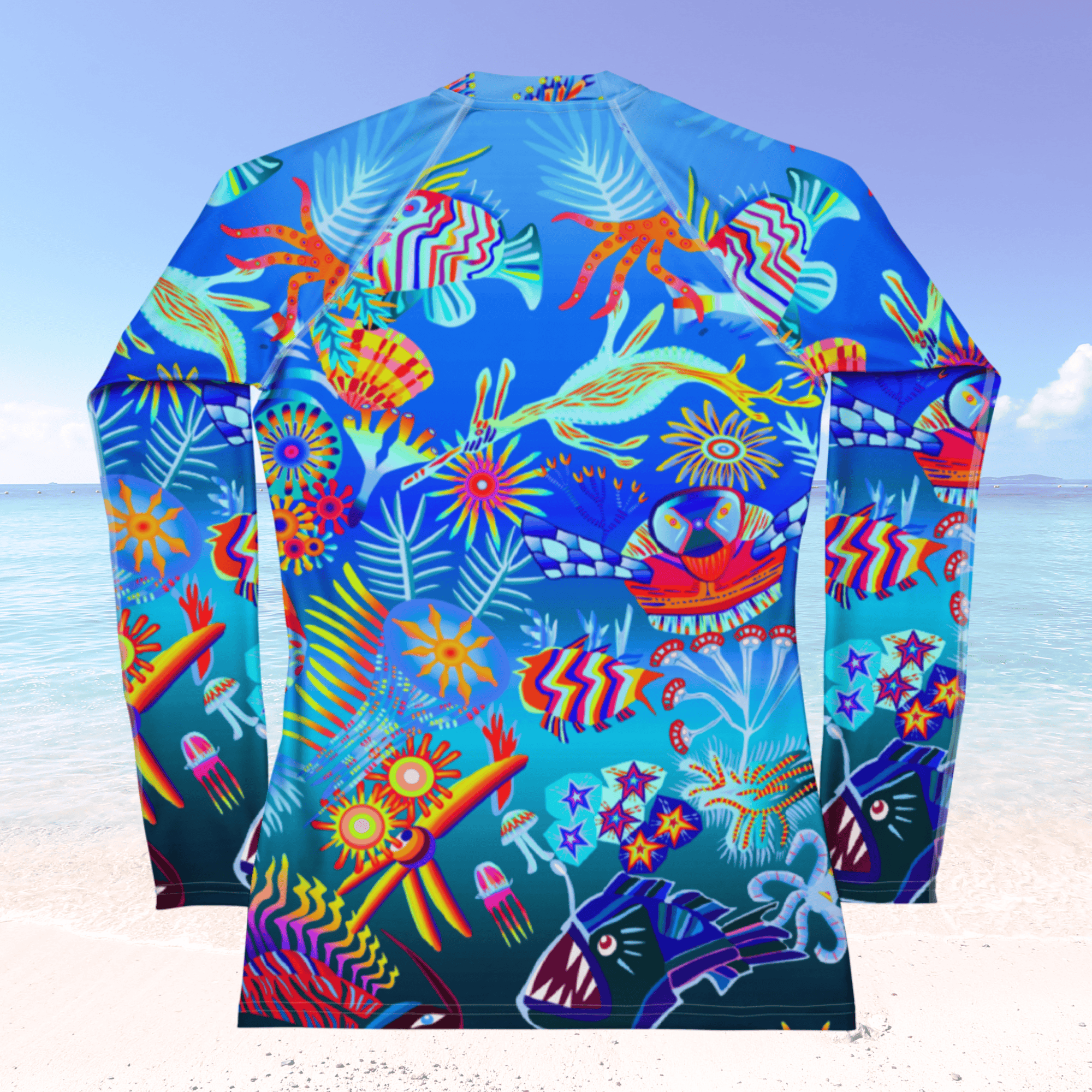 Vibrant Apparel New Zealand Swimwear Deep Sea Dream Women's Long Sleeve Rash Guard | UPF 50+ Sun Protection