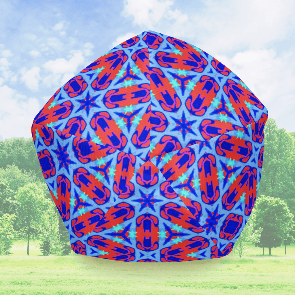 Vibrant Apparel New Zealand ❄️ Electric Blue Geometric All-Over Print Beanie