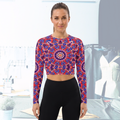 Star Mandala long-sleeve crop top | Recycled Polyester