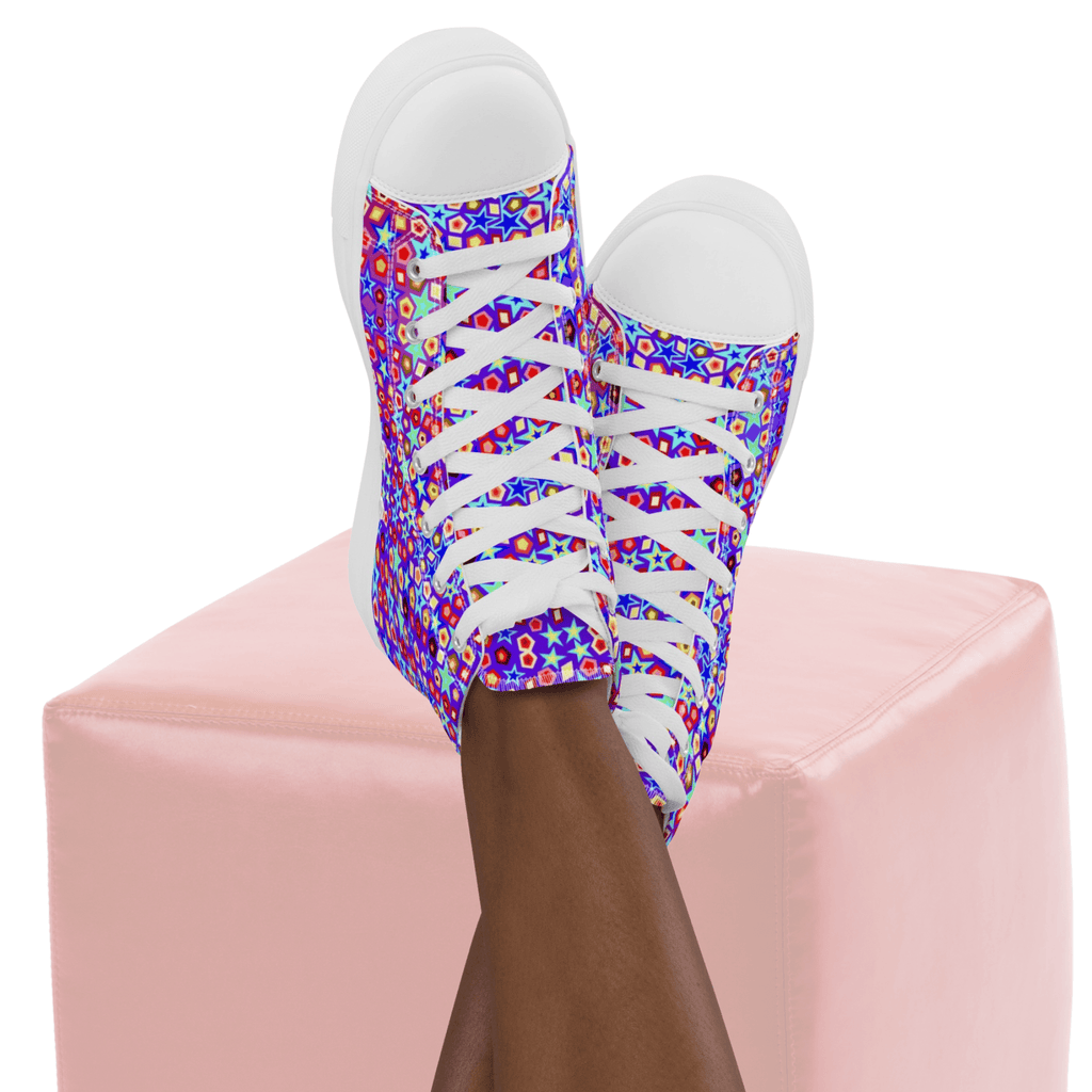 Vibrant Apparel New Zealand Footwear 11 Vibrant Star Pattern High-Top Sneakers