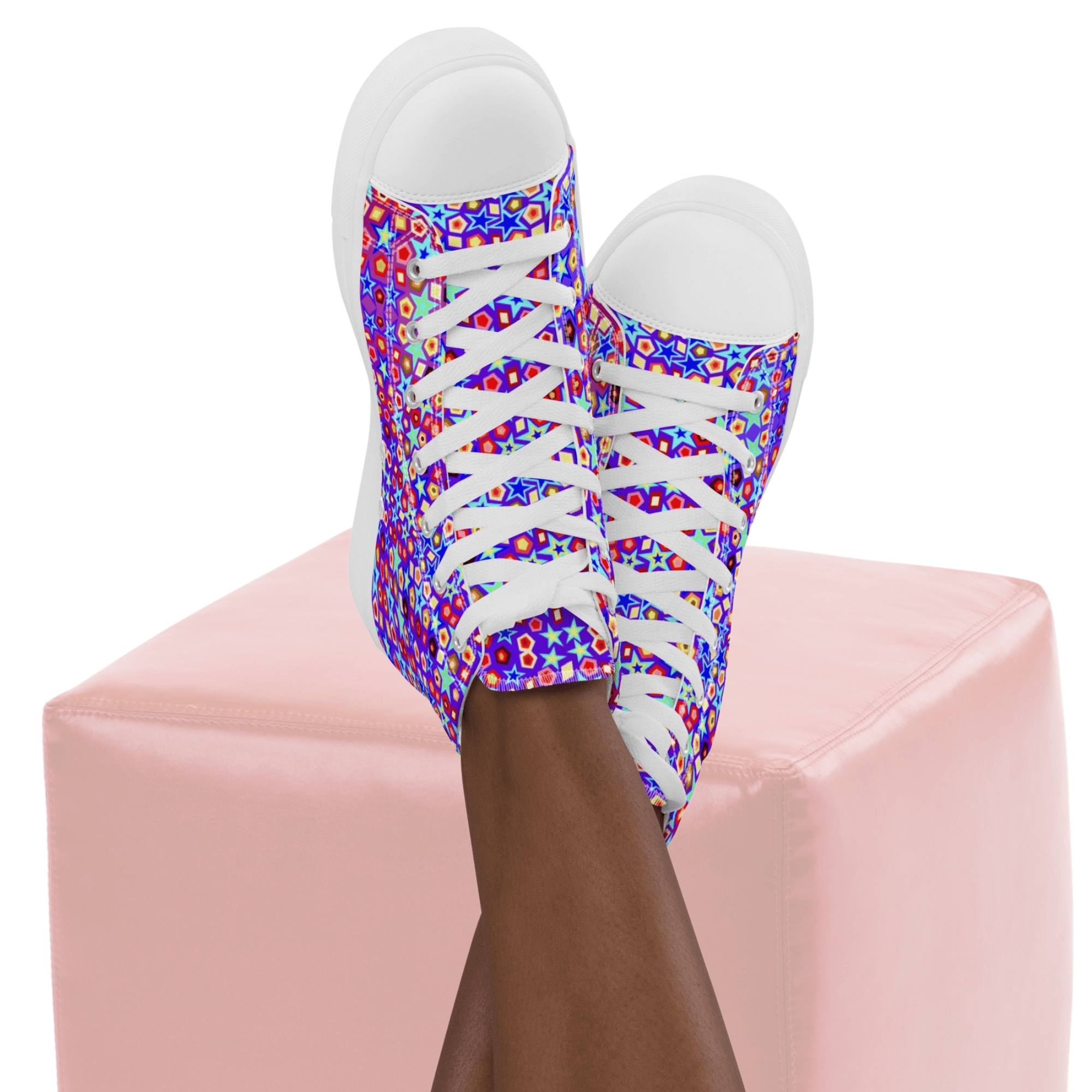 Vibrant Apparel New Zealand Footwear 11 Vibrant Star Pattern High-Top Sneakers