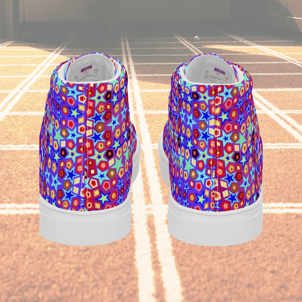 Vibrant Apparel New Zealand Footwear Vibrant Star Pattern High-Top Sneakers