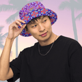 Vibrant Apparel New Zealand Hat XS Reversible Kaleidoscopic Mandala Bucket Hat – 2-in-1 Vibrant Streetwear