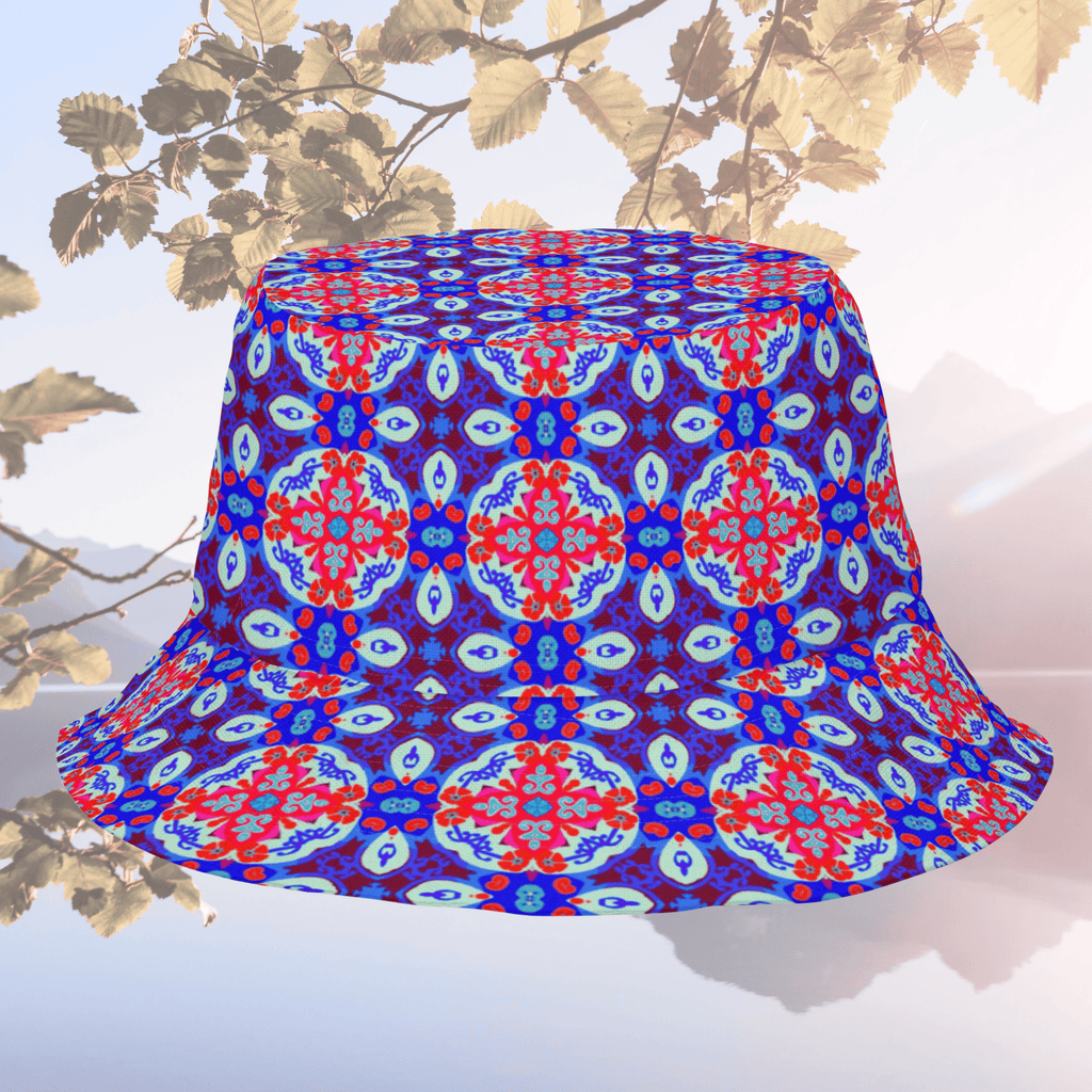 Vibrant Apparel New Zealand Hat Reversible Kaleidoscopic Mandala Bucket Hat – 2-in-1 Vibrant Streetwear