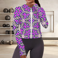 Vibrant Apparel New Zealand Custom Product S Magenta Mandala Hooded Performance Jacket with Thumbholes