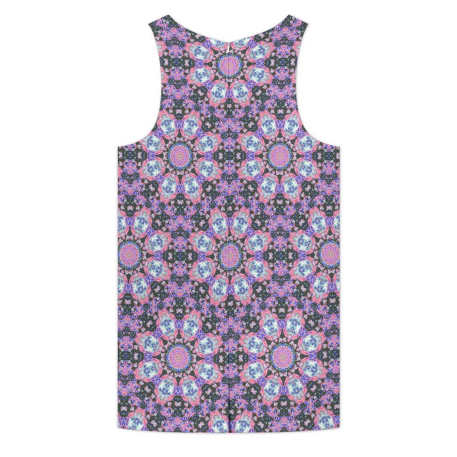 Artsadd Pastel Purple Mandala Geometric Print Sleeveless Romper | Vibrant Apparel New Zealand