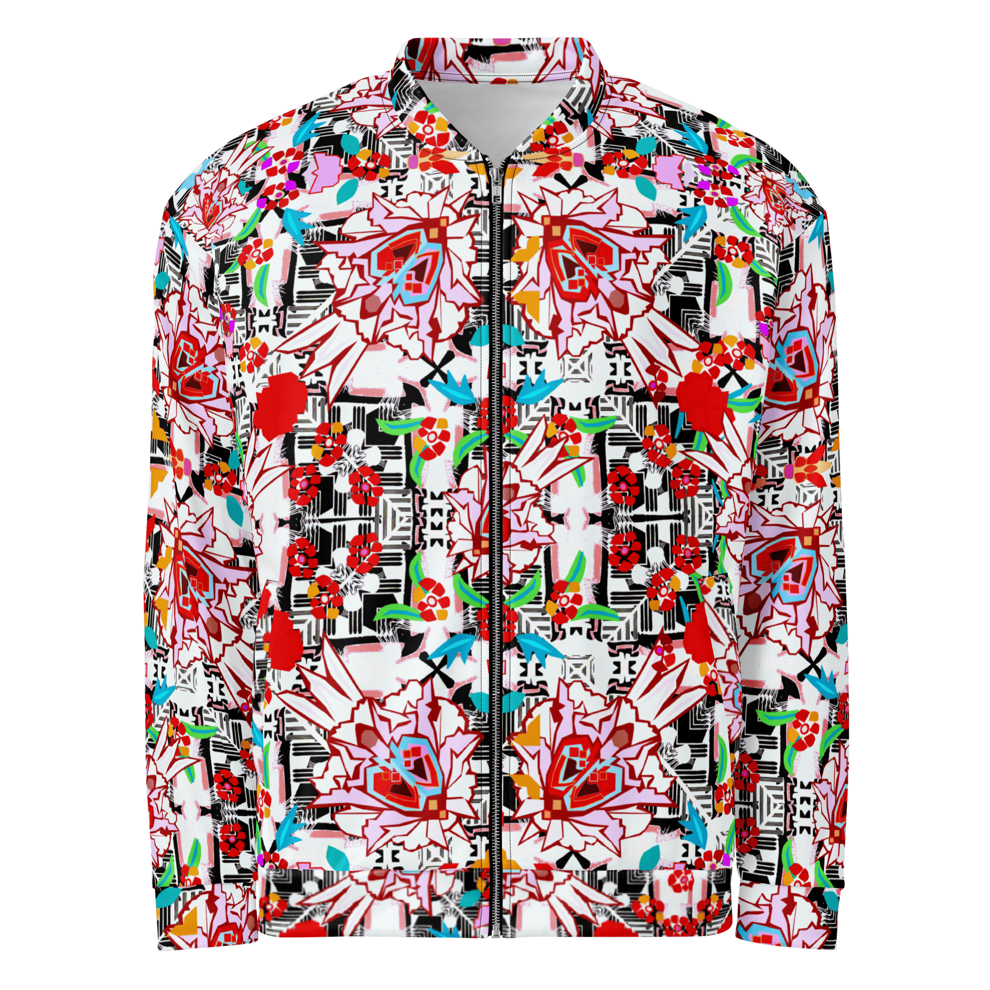 Vibrant Apparel New Zealand CUT-SEW XS Floral Maze Bomber Jacket | Vibrant Apparel NZ