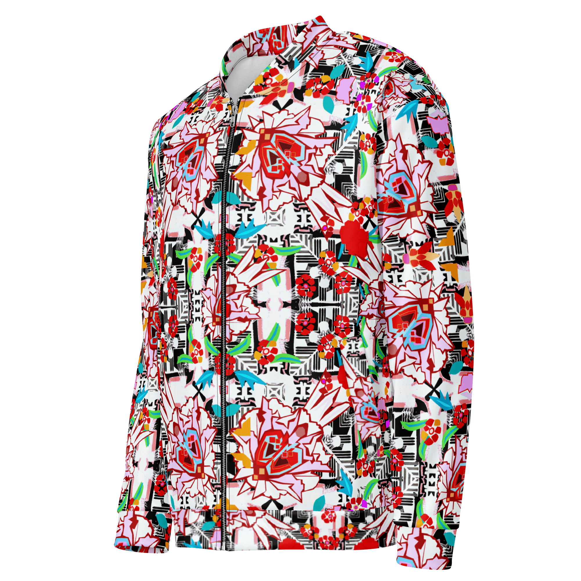 Vibrant Apparel New Zealand CUT-SEW Floral Maze Bomber Jacket | Vibrant Apparel NZ