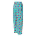 Vibrant Apparel New Zealand CUT-SEW XS Pink Floral on Turquoise Women's Silky Pajama Pants