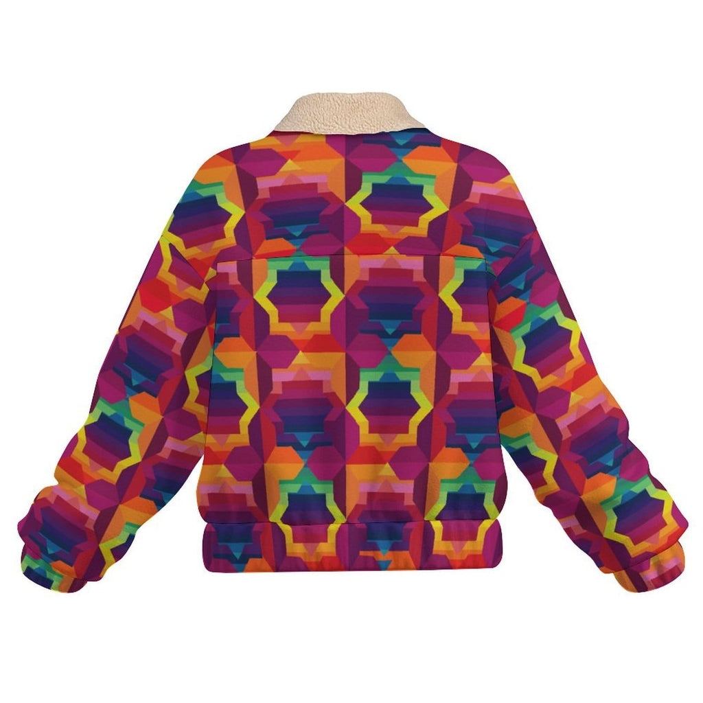 Artsadd Moroccan Multicolor Pocket Fleece Jacket | Vibrant Apparel NZ