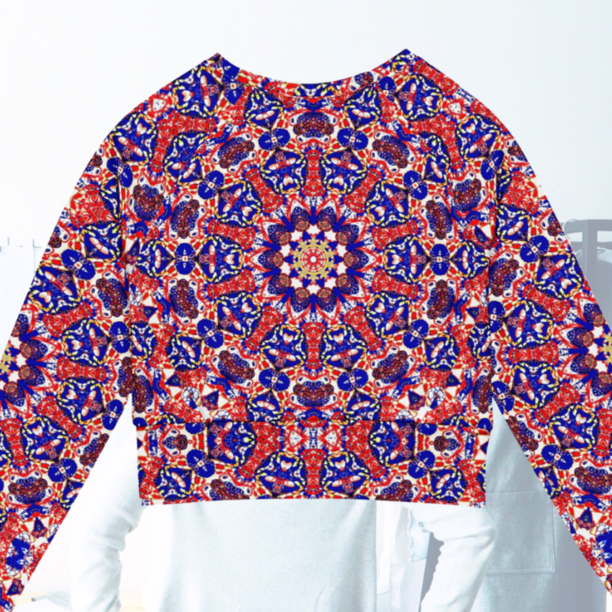 Star Mandala long-sleeve crop top | Recycled Polyester