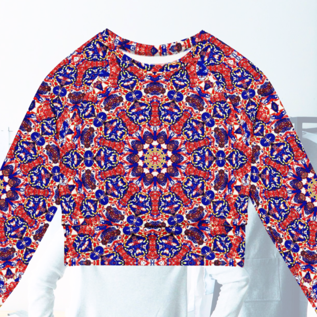 Star Mandala long-sleeve crop top | Recycled Polyester