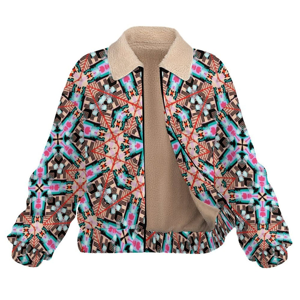 Artsadd Aztec Kaleidoscope Pocket Fleece Jacket | Vibrant Apparel NZ