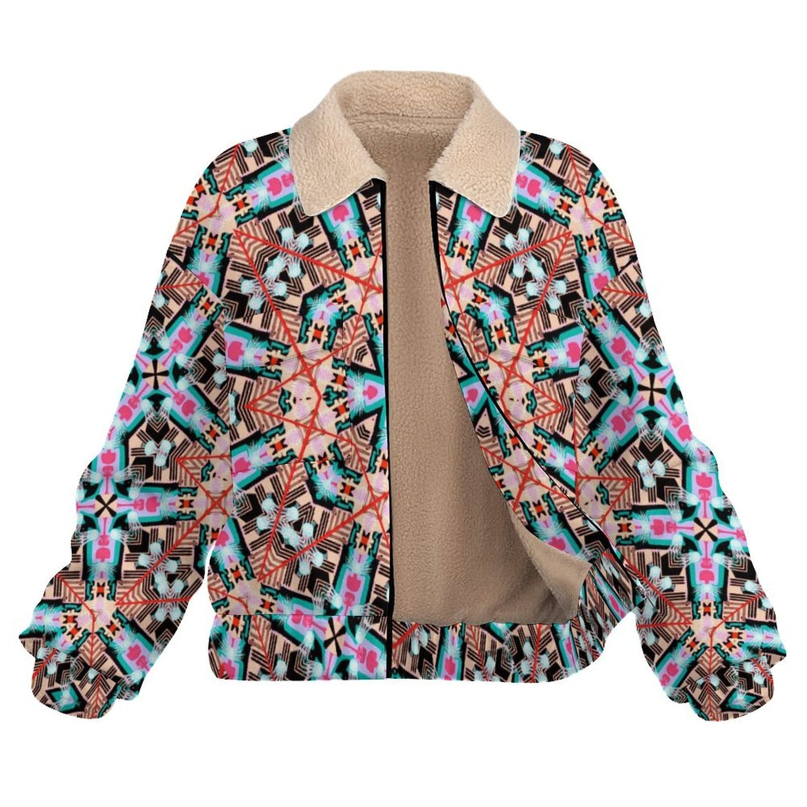 Artsadd Aztec Kaleidoscope Pocket Fleece Jacket | Vibrant Apparel NZ