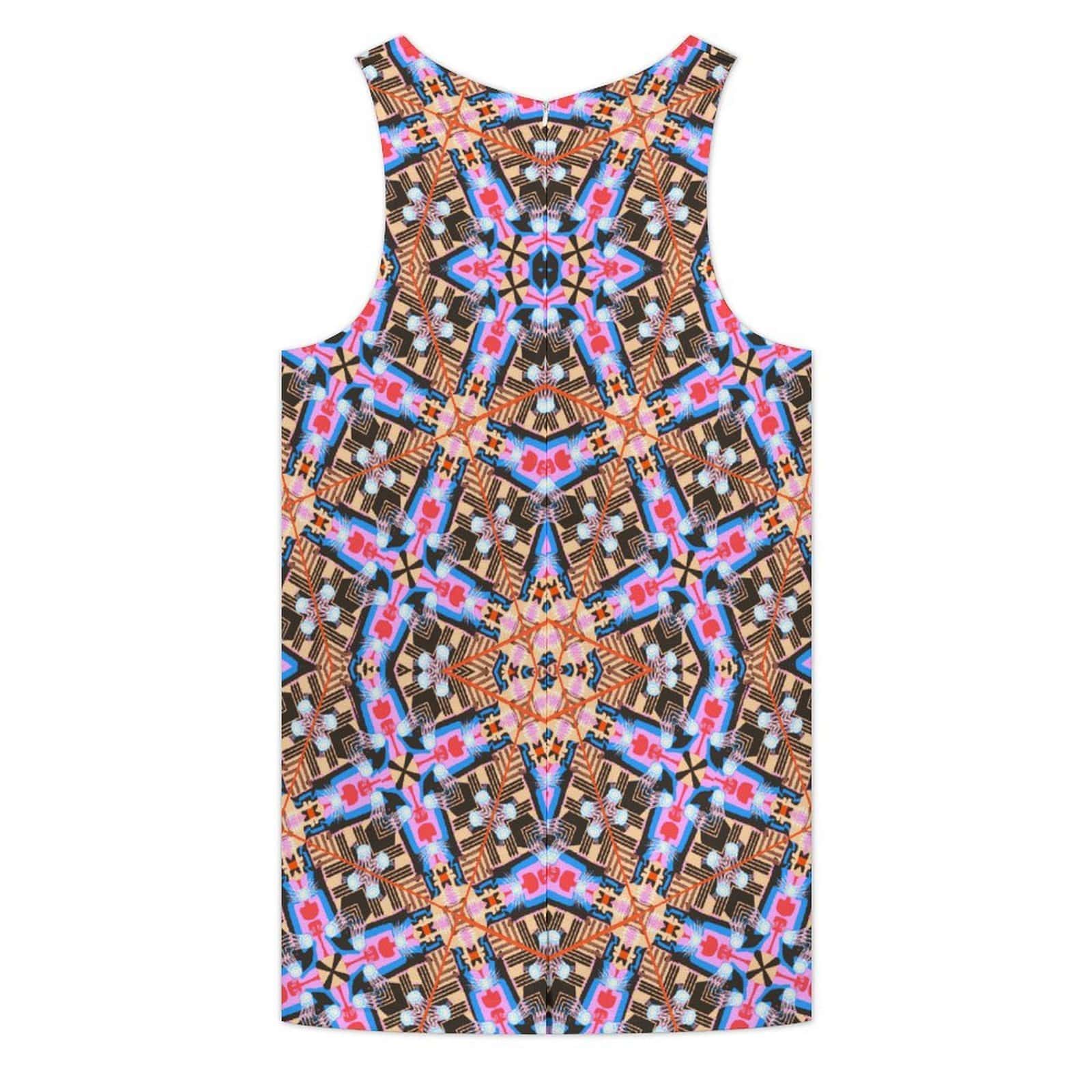 Artsadd Earthly Geometric Ley Lines Print Sleeveless Romper