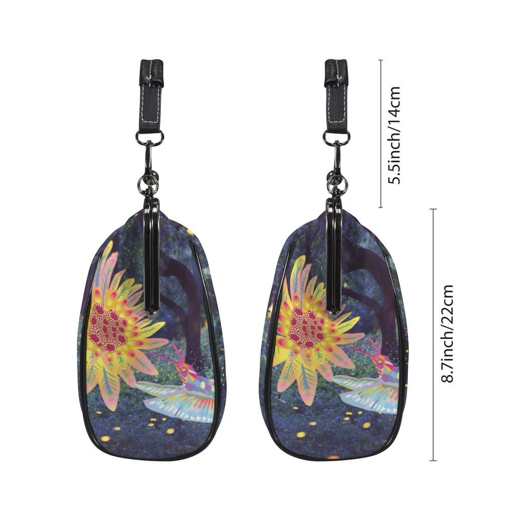 Vintage Kisslock Crossbody Bag | Hummingbird Print Top-Handle Satchel