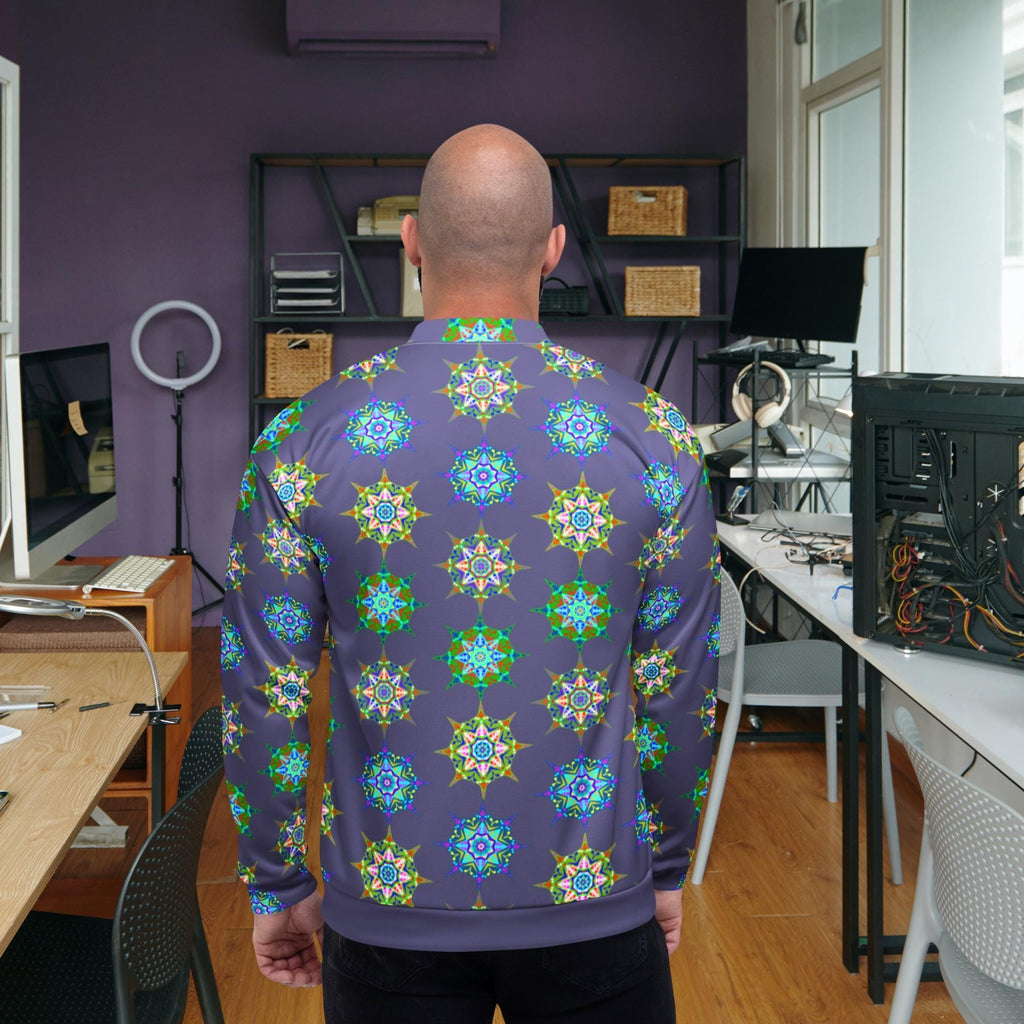 Vibrant Apparel New Zealand Cosmic Starburst Bomber Jacket, Unisex Festival and Streetwear Outerwear