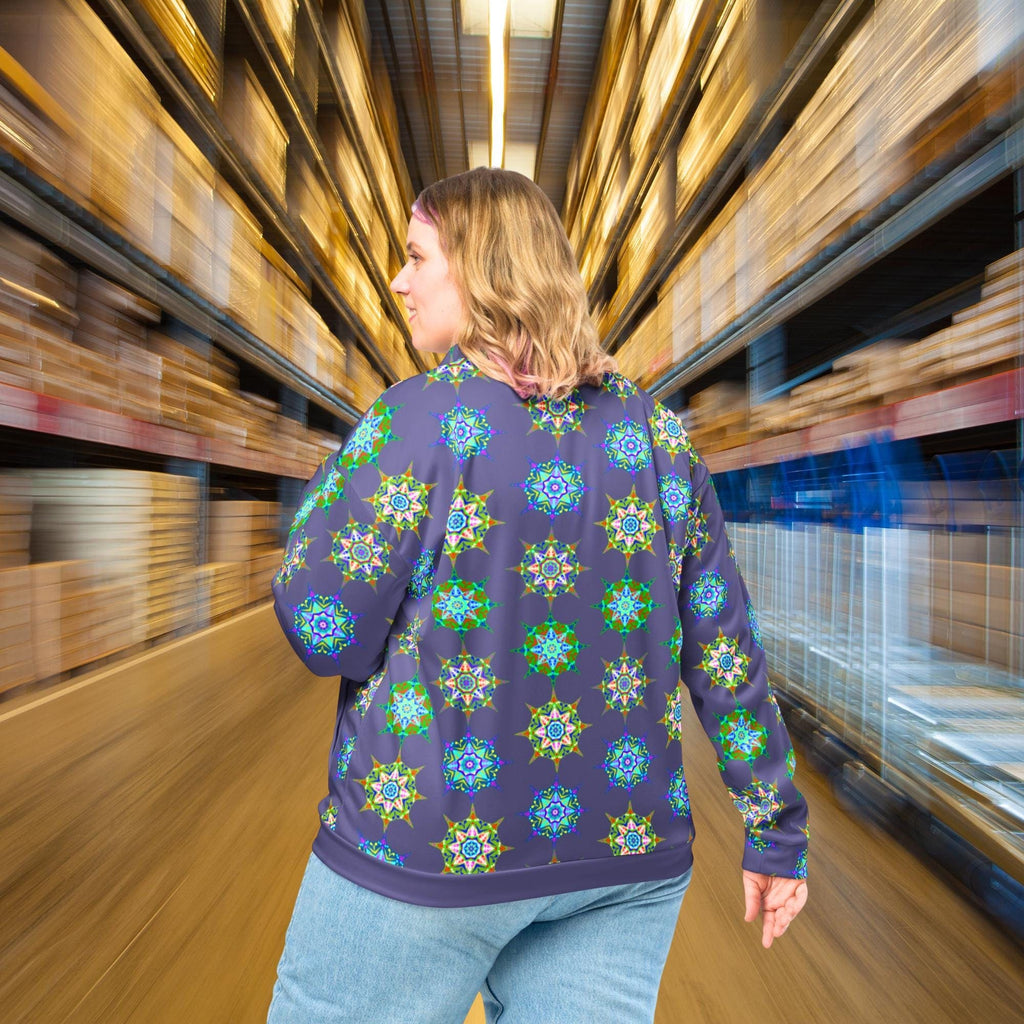 Vibrant Apparel New Zealand Cosmic Starburst Bomber Jacket, Unisex Festival and Streetwear Outerwear