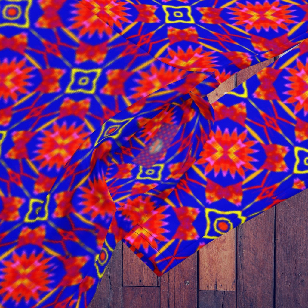 Vibrant Apparel New Zealand Geometric Print Midi Dress with Pockets, Fit and Flare Skater Style