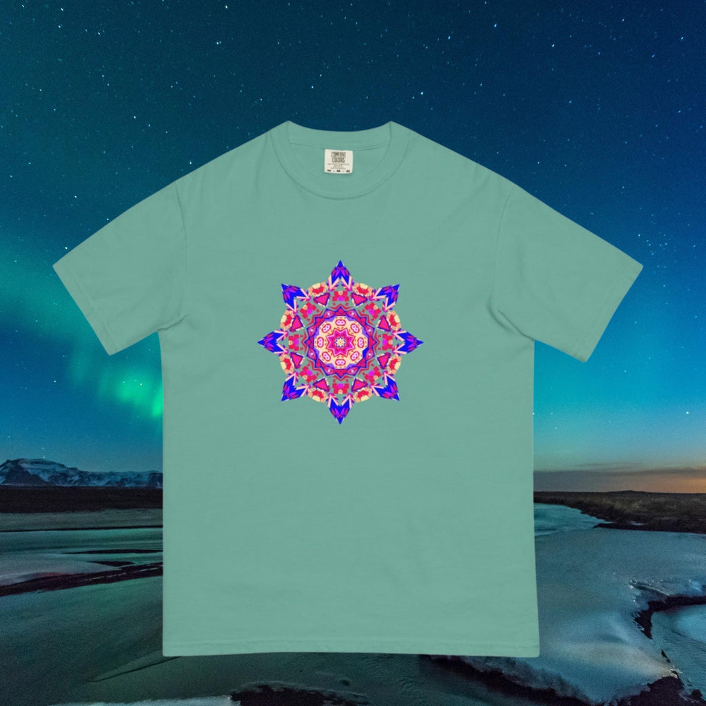 Vibrant Apparel New Zealand Psychedelic Mandala T-Shirt, Sacred Geometry Cosmic Graphic Tee