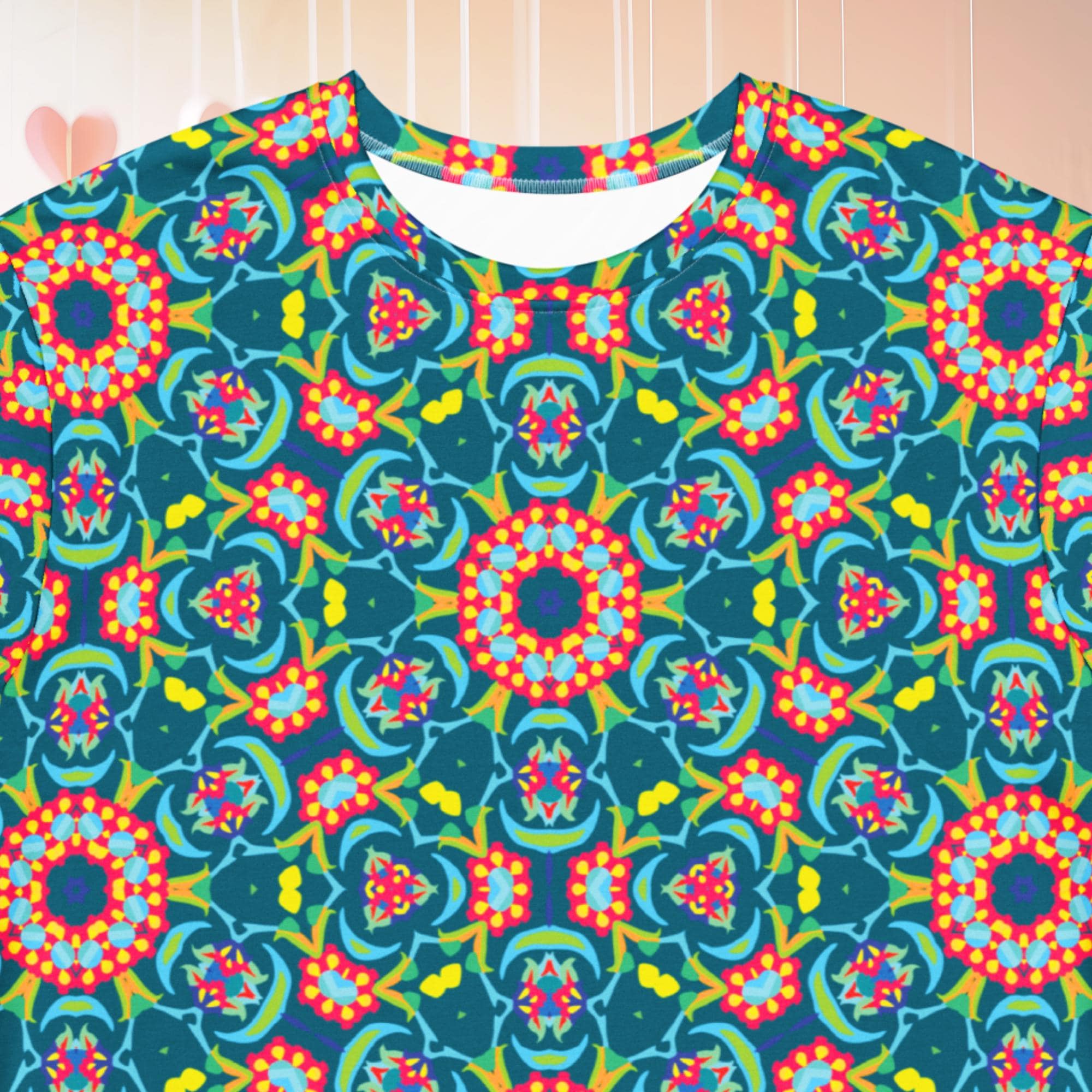 Vibrant Apparel New Zealand Oversized T-Shirt Dress, Persian Floral Print, Relaxed Fit