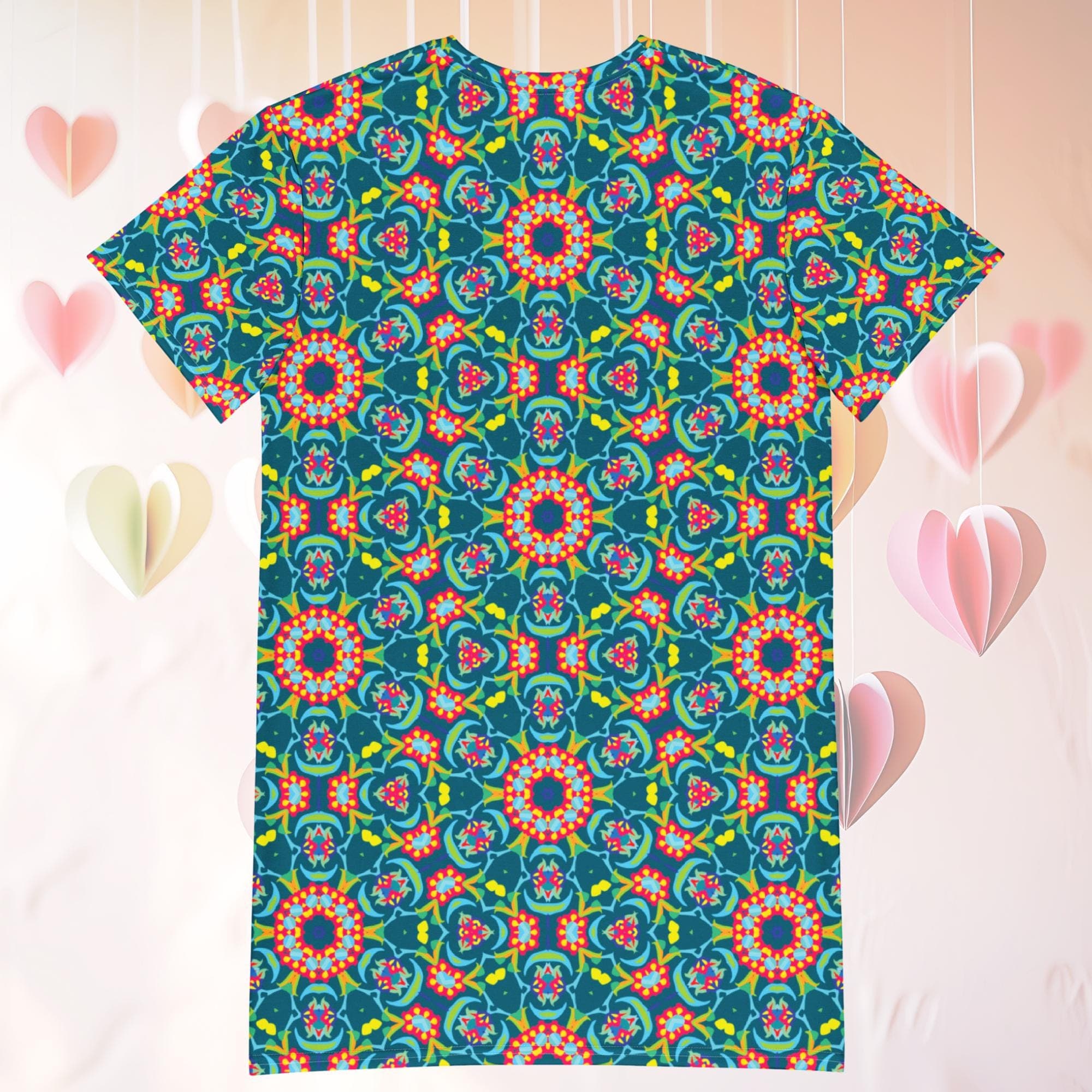 Vibrant Apparel New Zealand Oversized T-Shirt Dress, Persian Floral Print, Relaxed Fit