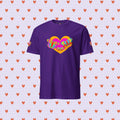 Vibrant Apparel New Zealand Valentine Butterfly Heart Tee, Colorful Love Graphic Shirt for Women & Men