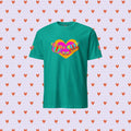 Vibrant Apparel New Zealand Valentine Butterfly Heart Tee, Colorful Love Graphic Shirt for Women & Men