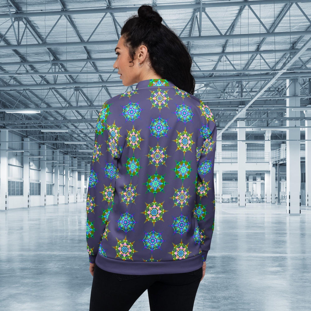 Vibrant Apparel New Zealand Cosmic Starburst Bomber Jacket, Unisex Festival and Streetwear Outerwear
