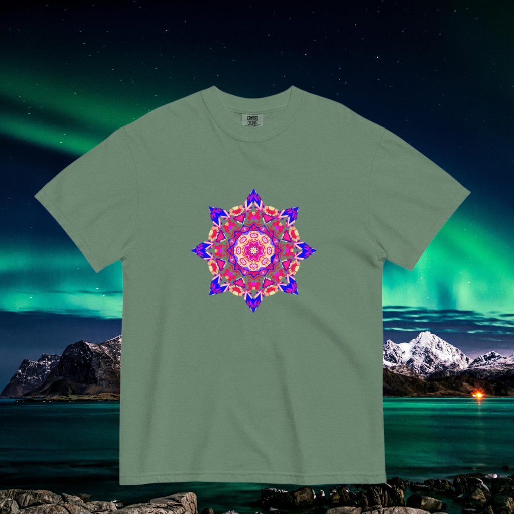 Vibrant Apparel New Zealand Psychedelic Mandala T-Shirt, Sacred Geometry Cosmic Graphic Tee