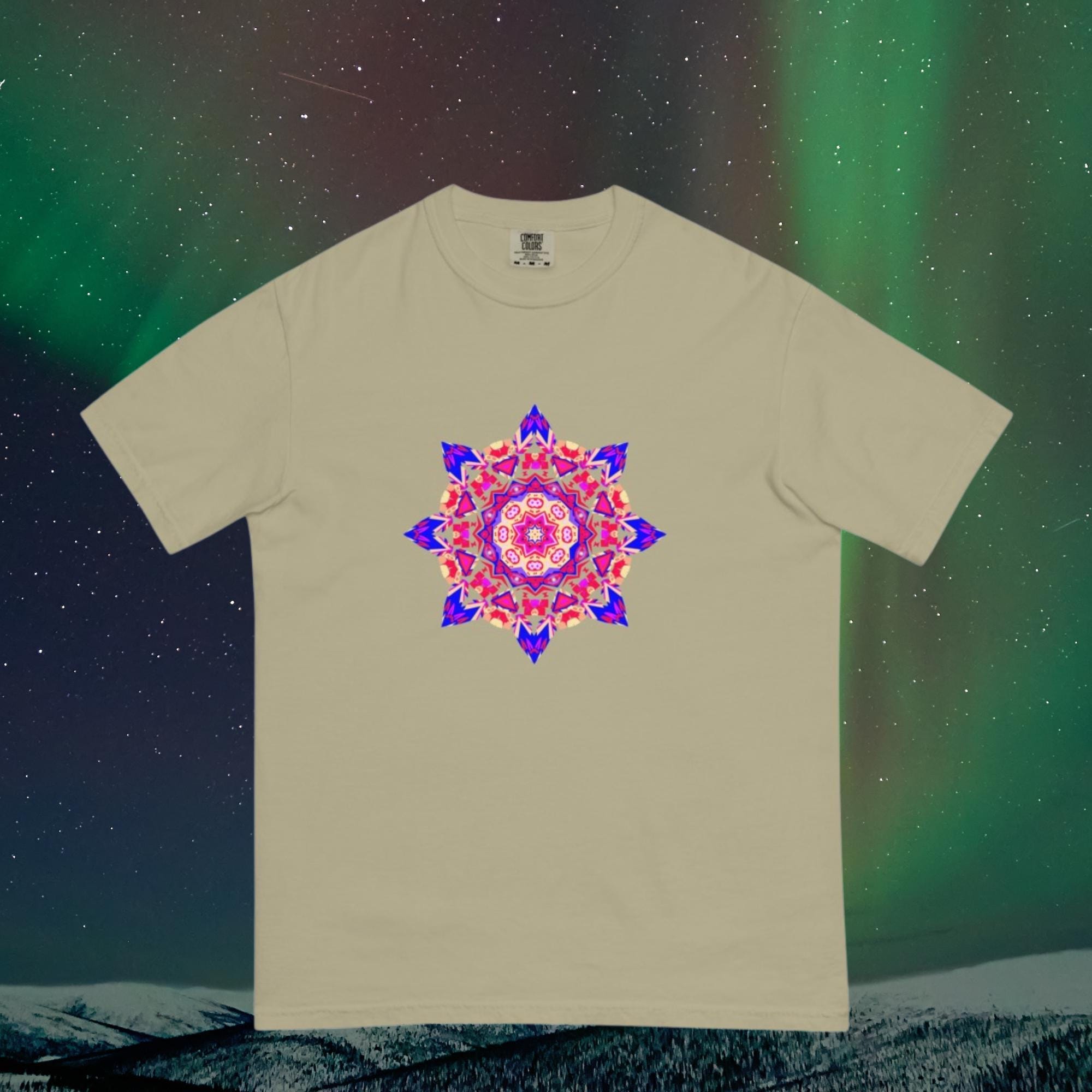 Vibrant Apparel New Zealand Psychedelic Mandala T-Shirt, Sacred Geometry Cosmic Graphic Tee