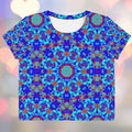 Vibrant Apparel New Zealand Mosaic Floral Crop Tee – Women's Colorful Print, Boho Festival Top